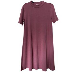Loft Womens Short Sleeve Maroon Size Medium T-shirt Dress